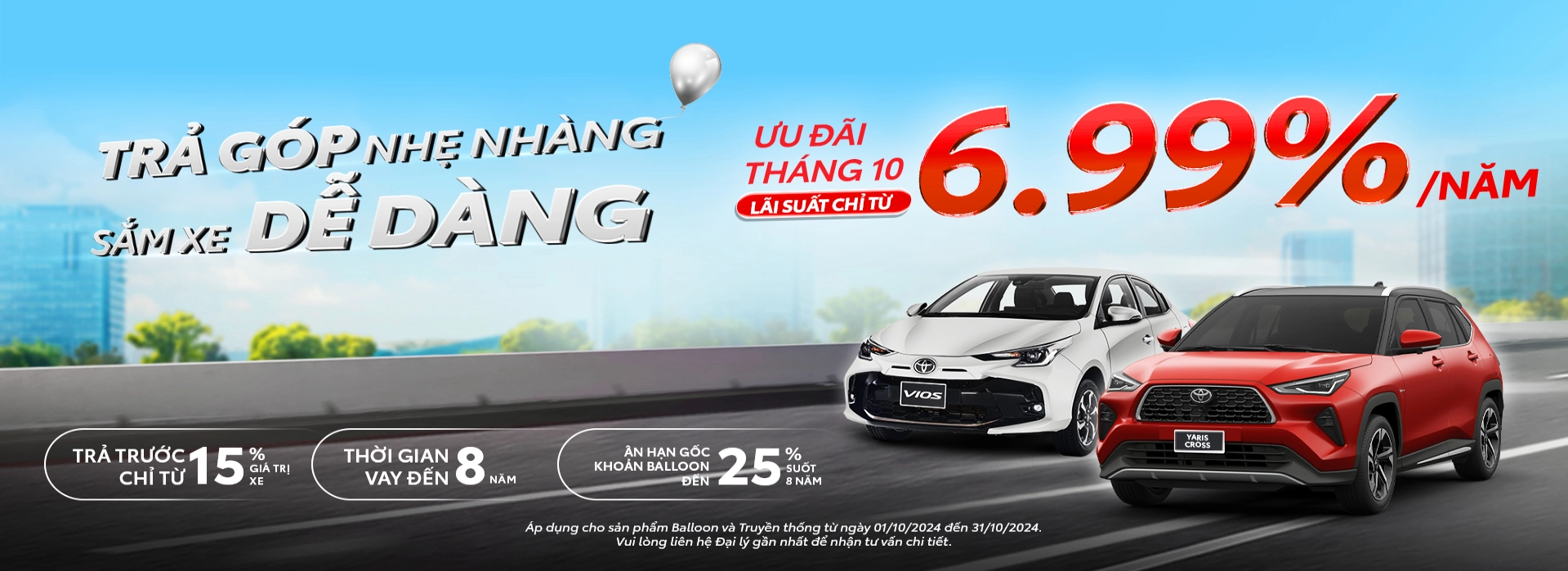 Lãi suất tháng 10 cực hấp dẫn từ Công ty Tài Chính Toyota